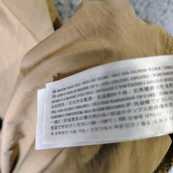 Abercrombie & Fitch Maxi Dress Women's XL Tan Elastic Waist Short Sleeve Utility - Picture 4 of 12